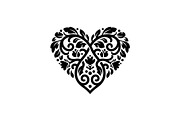 Floral Heart Frame Silhouette Pack, an Illustration by Artivon (Thumbnail 19 of 49)