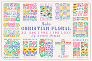 Boho Christian Floral SVG Bundle, an Object Illustration by LemonDesign (Thumbnail 1 of 11)