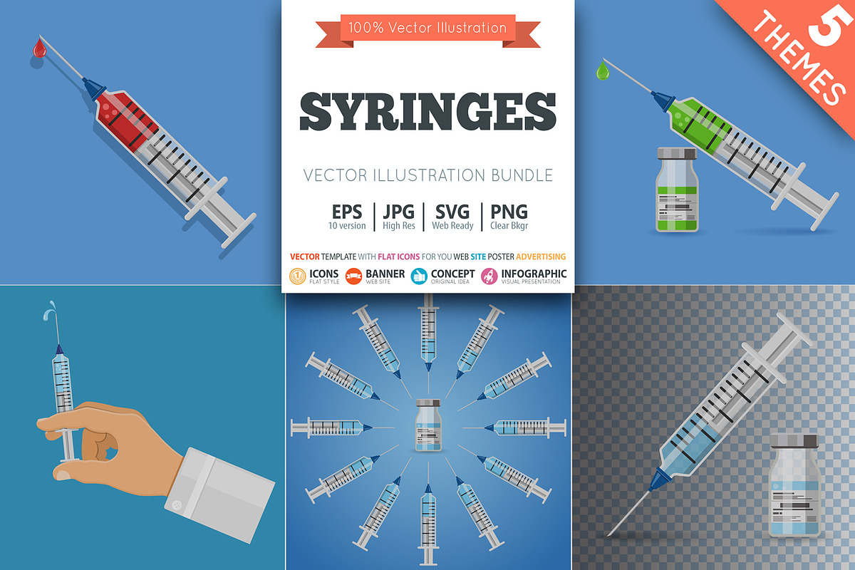 Syringes. Injections and Vaccination, a Healthcare Illustration by TAlex (Photo 1 of 7)