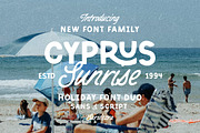 Cyprus Sunrise - Holiday Font Duo, a Sans Serif Font by Sarid Ezra (Thumbnail 1 of 9)