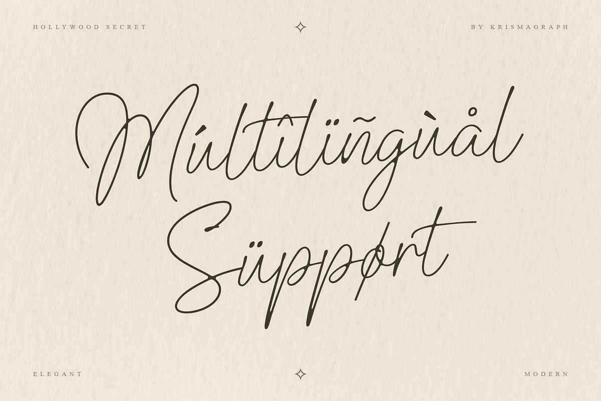 Hollywood Secret Script, a Script Font by Krismagraph (Photo 9 of 10)