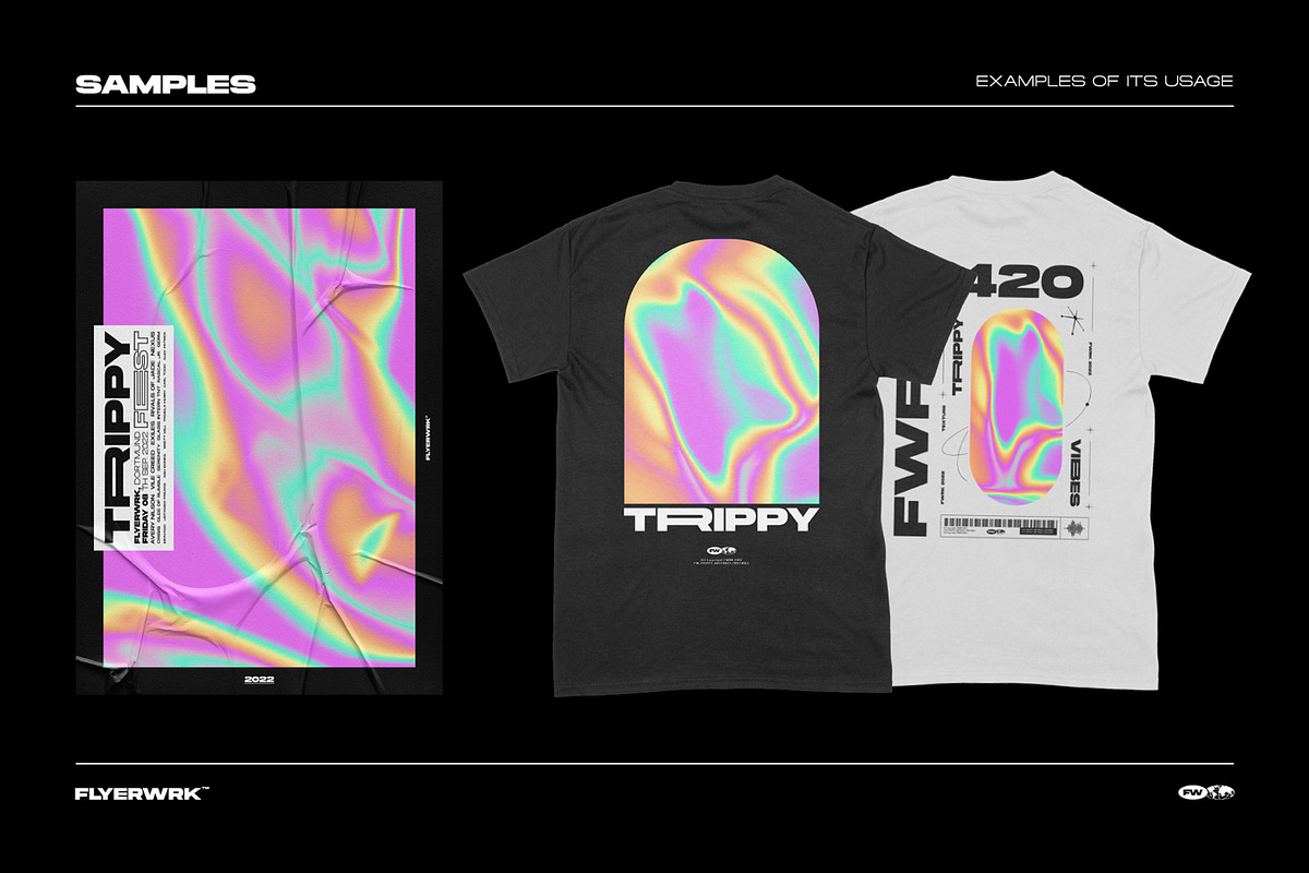 Trippy - 32 Psychedelic Backgrounds, a Texture Graphic by FLYERWRK (Photo 4 of 16)