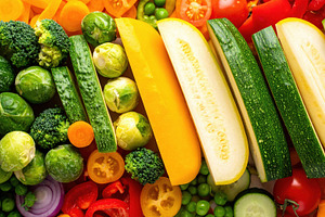 Colorful Assorted Fresh Vegetables Background, a Food & Drink Photo by Davizro's Market