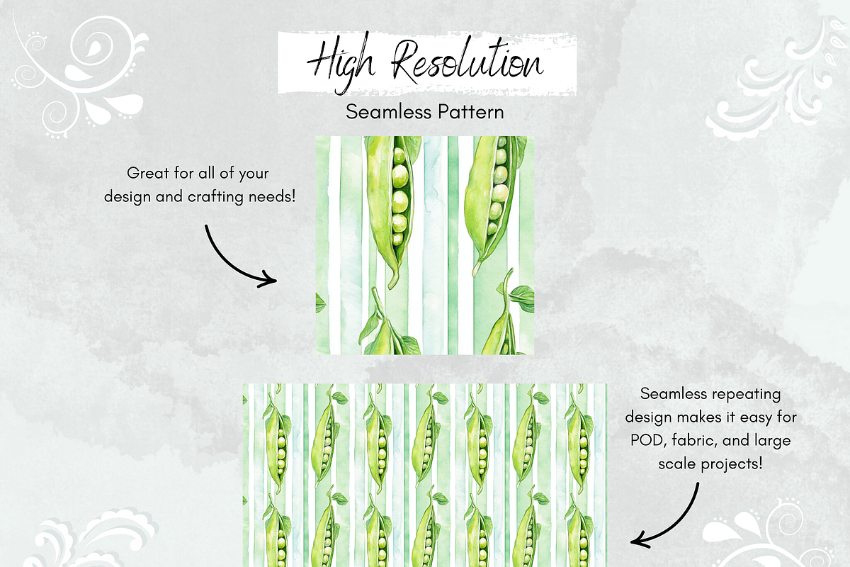 Veggie Garden with Stripes Pattern, a Pattern Graphic by Paper & Pattern Studio (Photo 3 of 9)