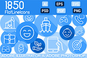 1800+ Flat Icons - Line Icons Pack, an Outline Icon by FlatLineIcons (Thumbnail 31 of 31)