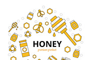Set for branding honey, apiary, a Food Illustration by flatart (Thumbnail 6 of 6)