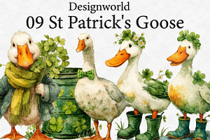 St Patrick's Goose Clipart, an Illustration by Designworld