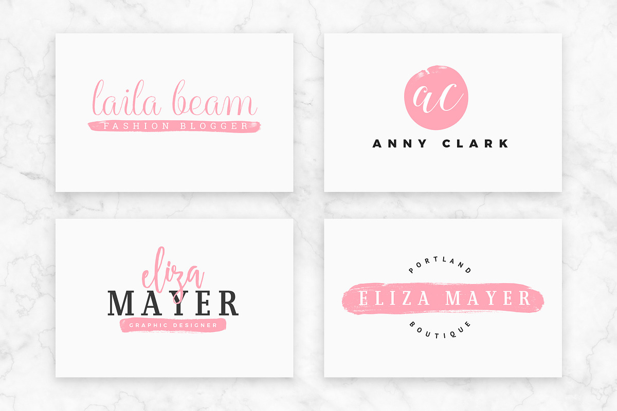 Feminine Branding Logos, a Branding & Logo Template by Davide Bassu