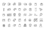Shopping Malls, Retail Icons, an Outline Icon by Tettygreen (Thumbnail 2 of 2)