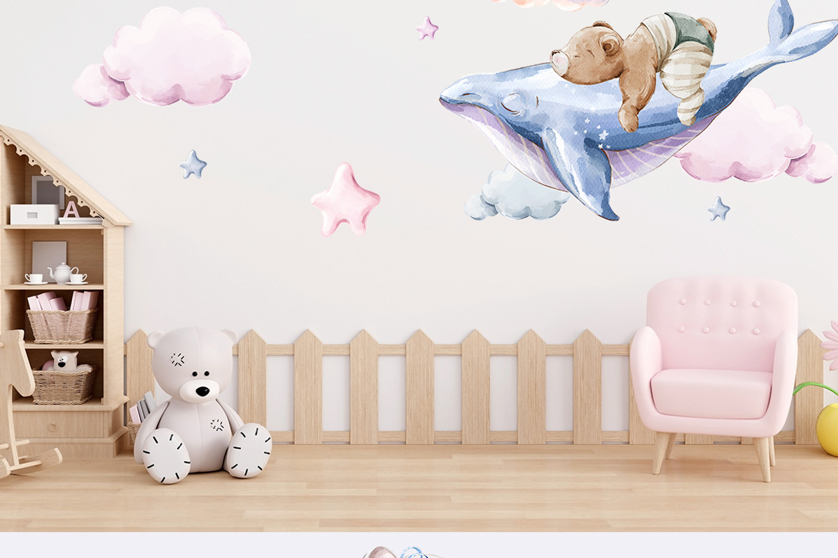 Fairy night Watercolor baby animals, an Animal Illustration by 60secondsArt (Photo 8 of 9)