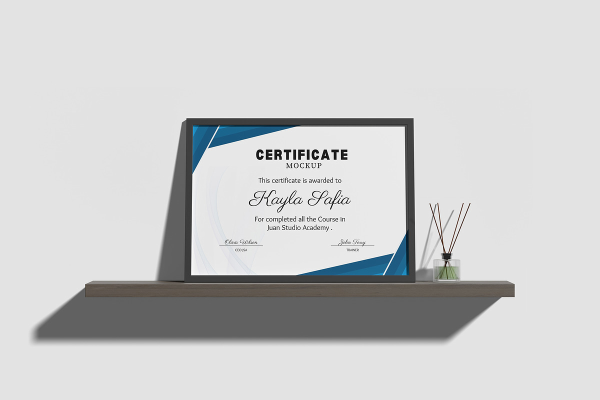 Certificate Frame Mockups, an Advertising Mockup by graphiccrew (Photo 4 of 10)