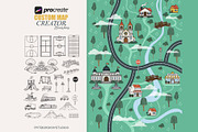 Procreate Map creator brushes, a Brush Add-On by PDknyStudio (Thumbnail 3 of 5)