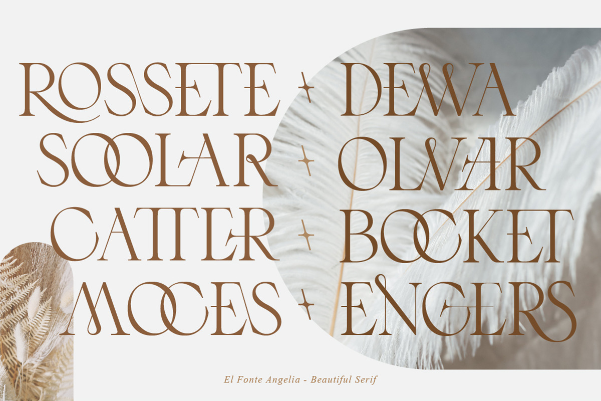 El Fonte Angelia | Ligature Serif, a Serif Font by Gilar Studio (Photo 9 of 11)
