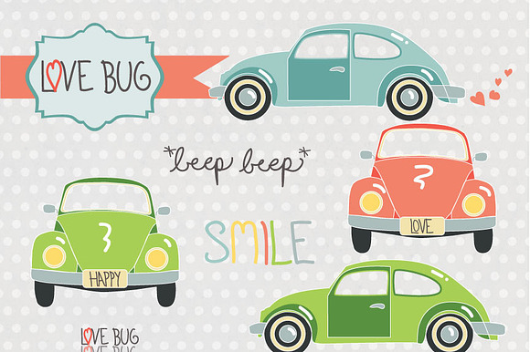 Love Bugs clipart set preview 2