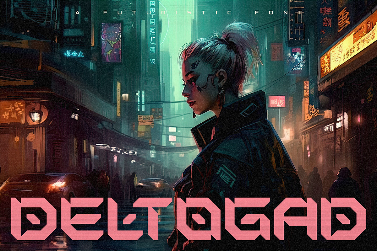 Deltogad - Futuristic Fonts, a Sans Serif Font by Konstantine Studio (Photo 1 of 3)