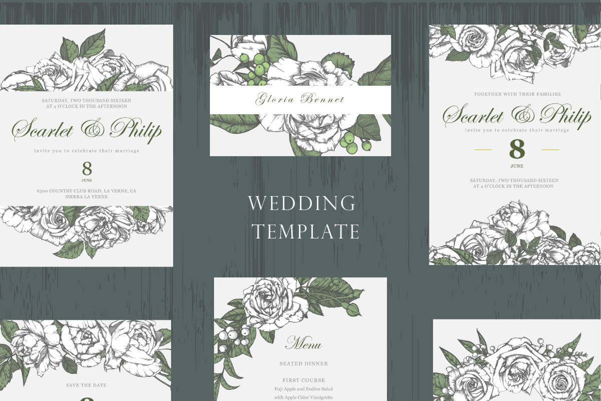 Floral vintage collection, a Texture Illustration by Mandarinkas art (Photo 6 of 9)