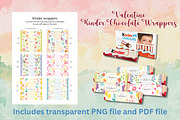 Valentine Kinder Chocolate Wrappers, a Graphic by Adalin Shop (Thumbnail 2 of 4)