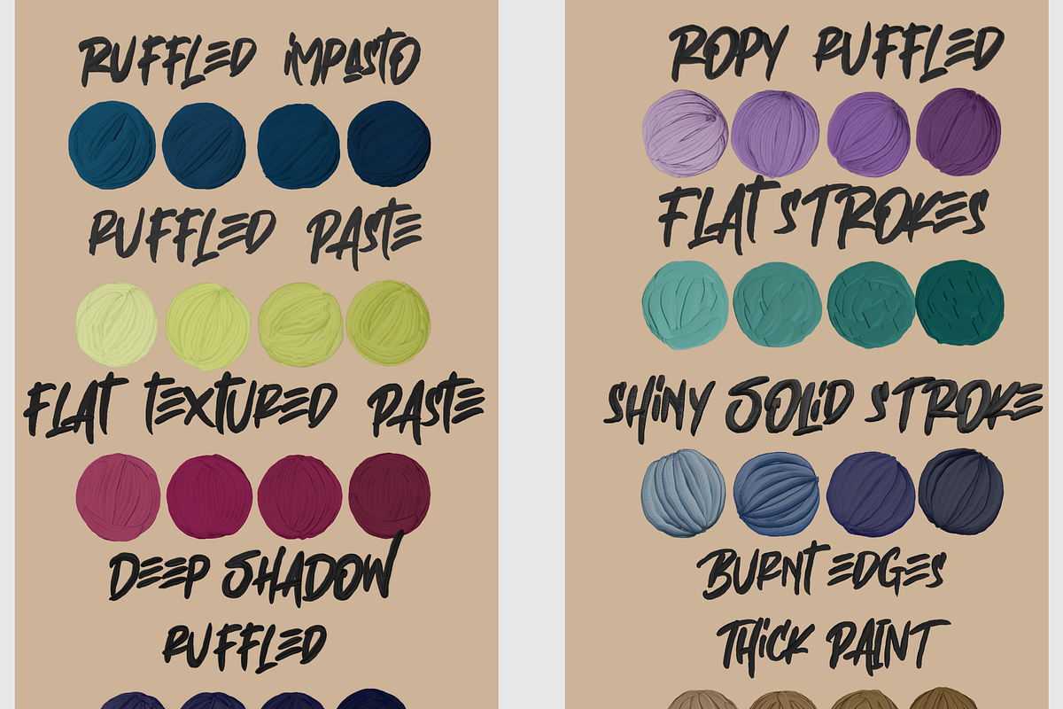 Thick paint Procreate brushes, a Brush Add-On by TheWhiteCatLab (Photo 6 of 21)