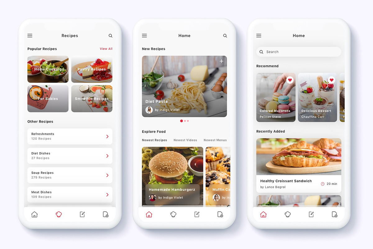 Roka - Recipes and Food Plan App UI, an App Template by Betush (Photo 2 of 6)