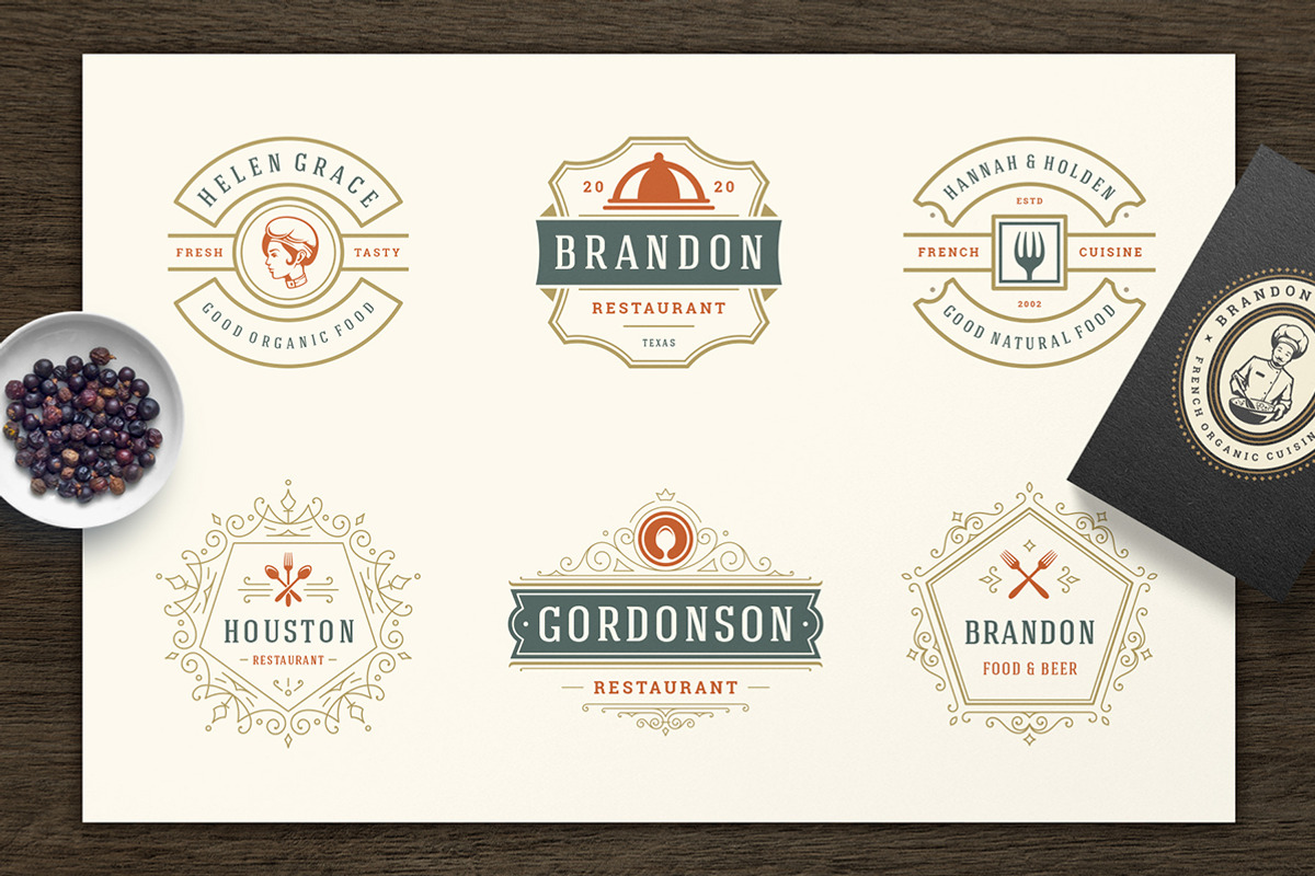 Restaurant Logos & Badges Bundle, a Branding & Logo Template by Vasya Kobelev (Photo 25 of 54)