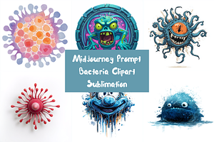 Prompt Bacteria Clipart Sublimation, a Decorative Illustration by Creative design