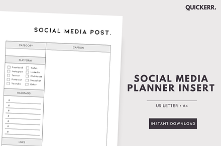 Social Media Post - Printable Insert