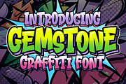 Gemstone Graffiti Font, a Font by Blankids Studio (Thumbnail 1 of 5)