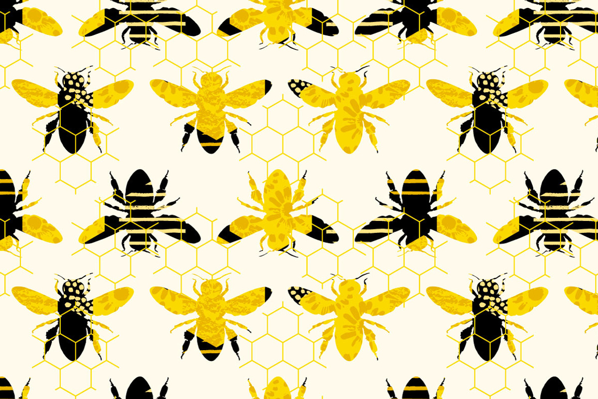 10 Honey seamless patterns., a Pattern Graphic by Nadia Grapes