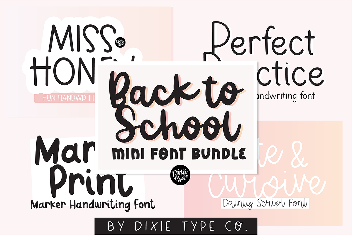 BACK TO SCHOOL Mini Font Bundle, a Sans Serif Font by Blush Font Co. (Photo 1 of 21)