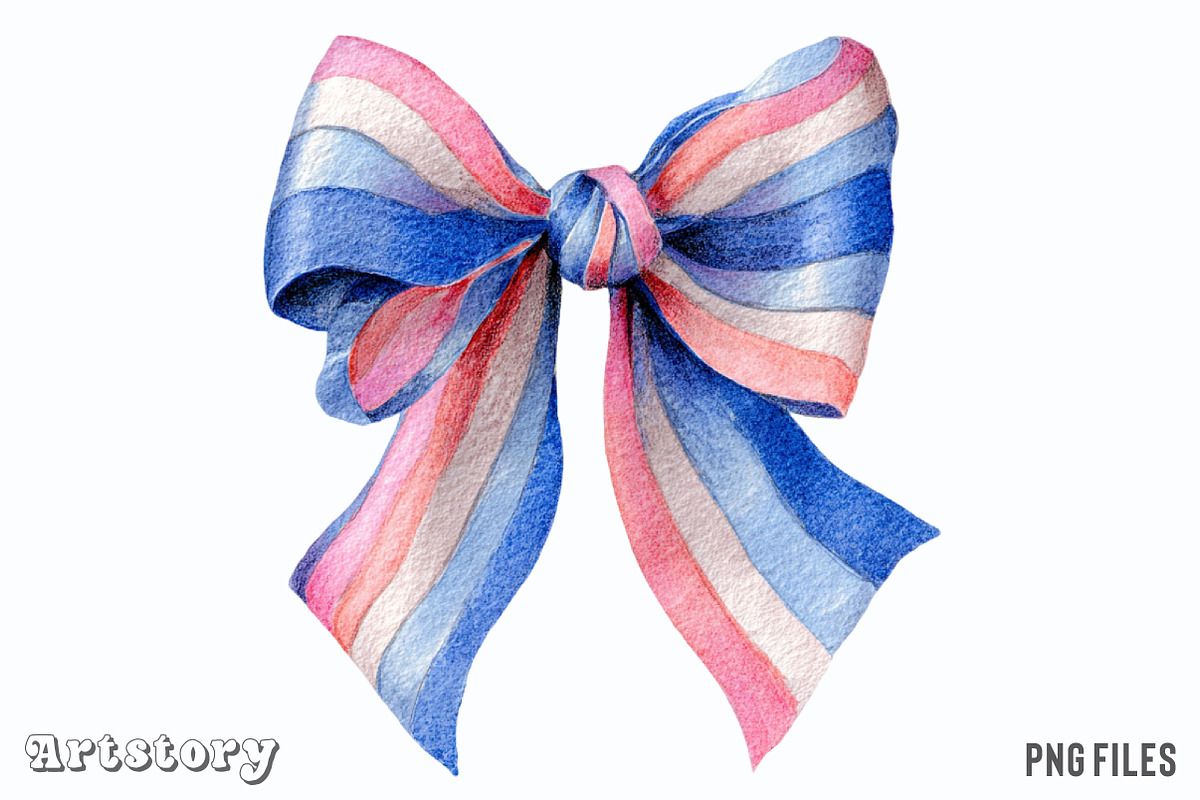 Blue Coquette Bows Sublimation, an Illustration by designcity5 (Photo 1 of 4)