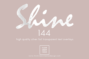 SILVER FOIL WORD OVERLAYS