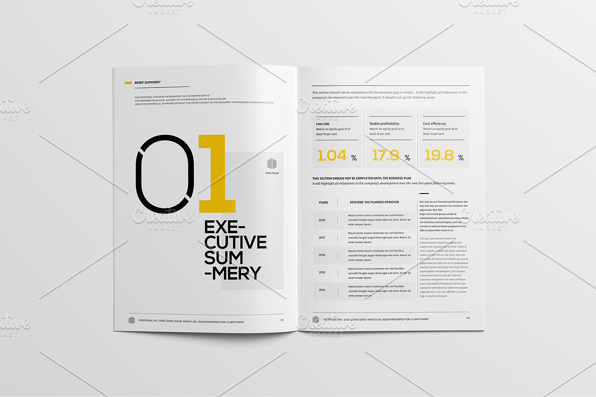 Full Proposal Package Template, a Stationery Template by Mastergfx (Photo 11 of 32)