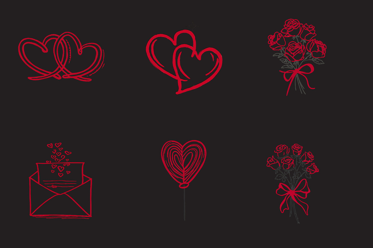 Watercolor Valentine clipart, an Illustration by Designworld (Photo 2 of 5)