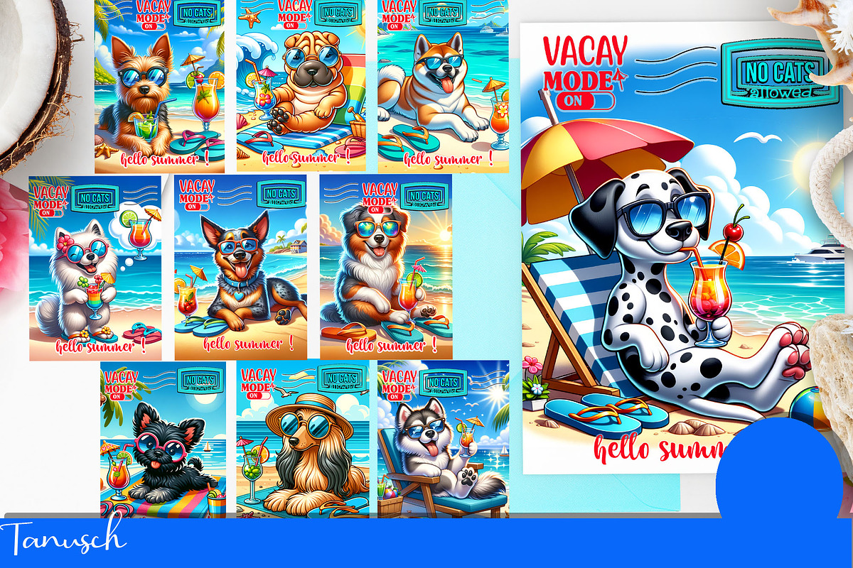holiday dog breeds mega bundle, an Animal Illustration by TanuschArts (Photo 7 of 24)