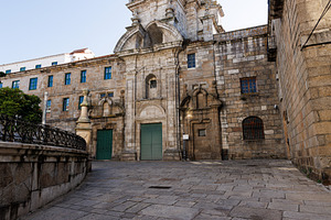 Baroque and Neoclassical Facade of Santo Domingo Church in A Cor, an Architecture Photo by Bepslabor
