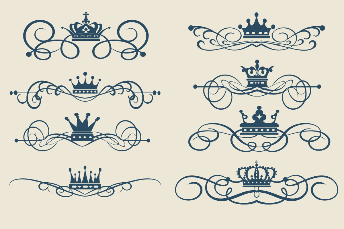 Set Vector Vintage Elements, an Icon by kio (Photo 2 of 4)