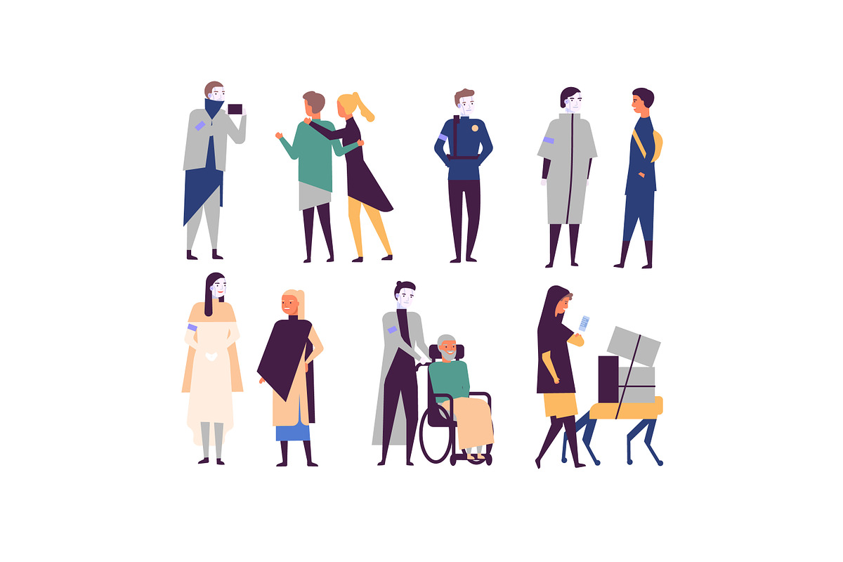 Robots and people set, a Technology Illustration by Good Studio (Photo 2 of 4)
