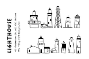 50+ Lighthouse Hand-Drawn Set, an Object Illustration by The Journey Atelier (Thumbnail 5 of 6)