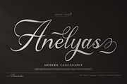 Anelyas | Modern Calligraphy, a Script Font by Denustudios (Thumbnail 1 of 12)