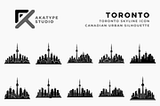 Toronto Skyline Icons, a Solid Icon by Akatype Studio (Thumbnail 1 of 3)