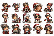Cute Little Christmas Boy Clipart, an Illustration by Libby Wishes (Thumbnail 7 of 7)