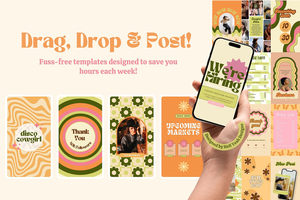 Disco Cowgirl Branding Starter Kit, a Branding & Logo Template by Hell Yeah Designs (Photo 15 of 18)