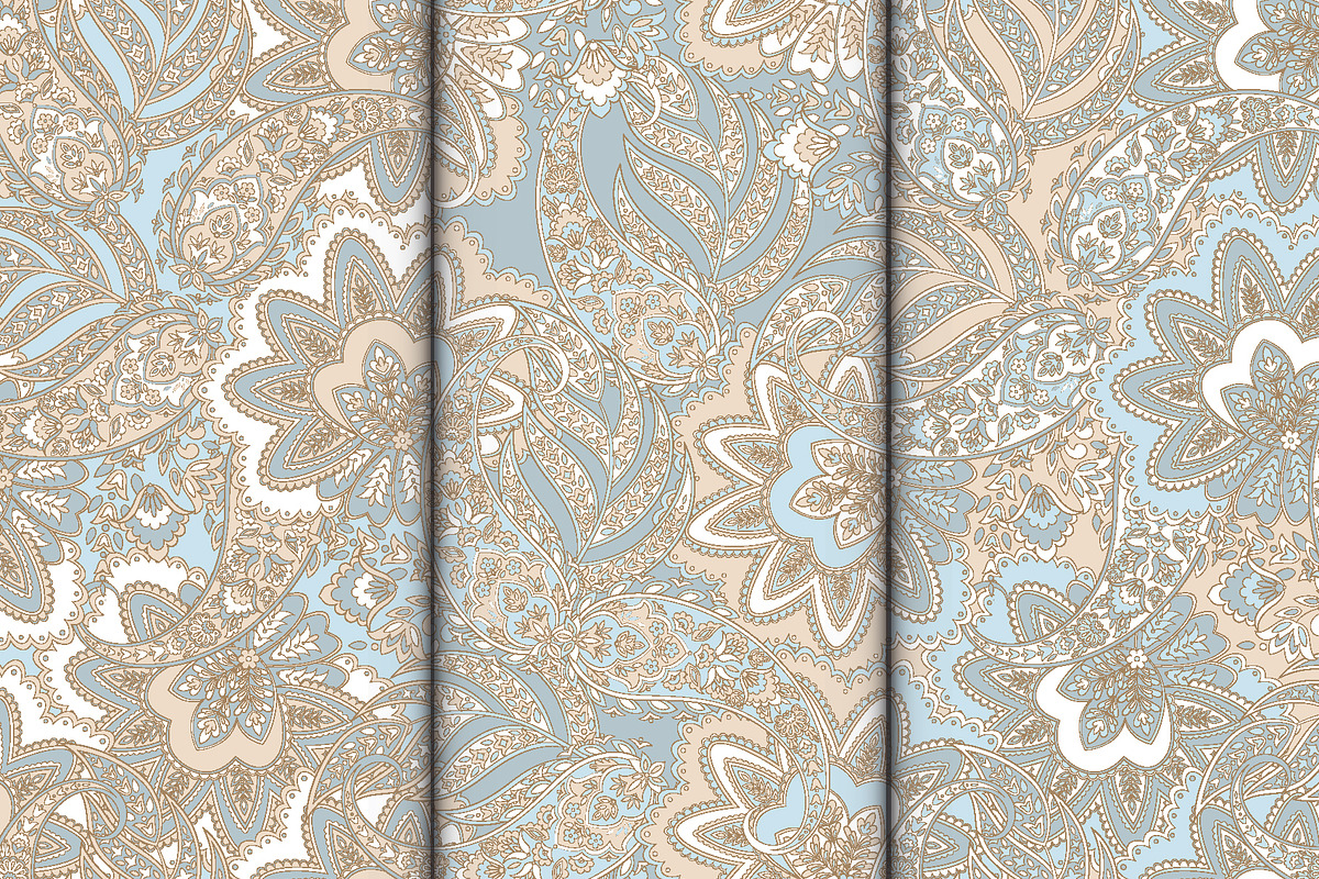 3 Floral paisley seamless wallpaper, a Wallpaper Graphic by antalogiya (Photo 1 of 8)