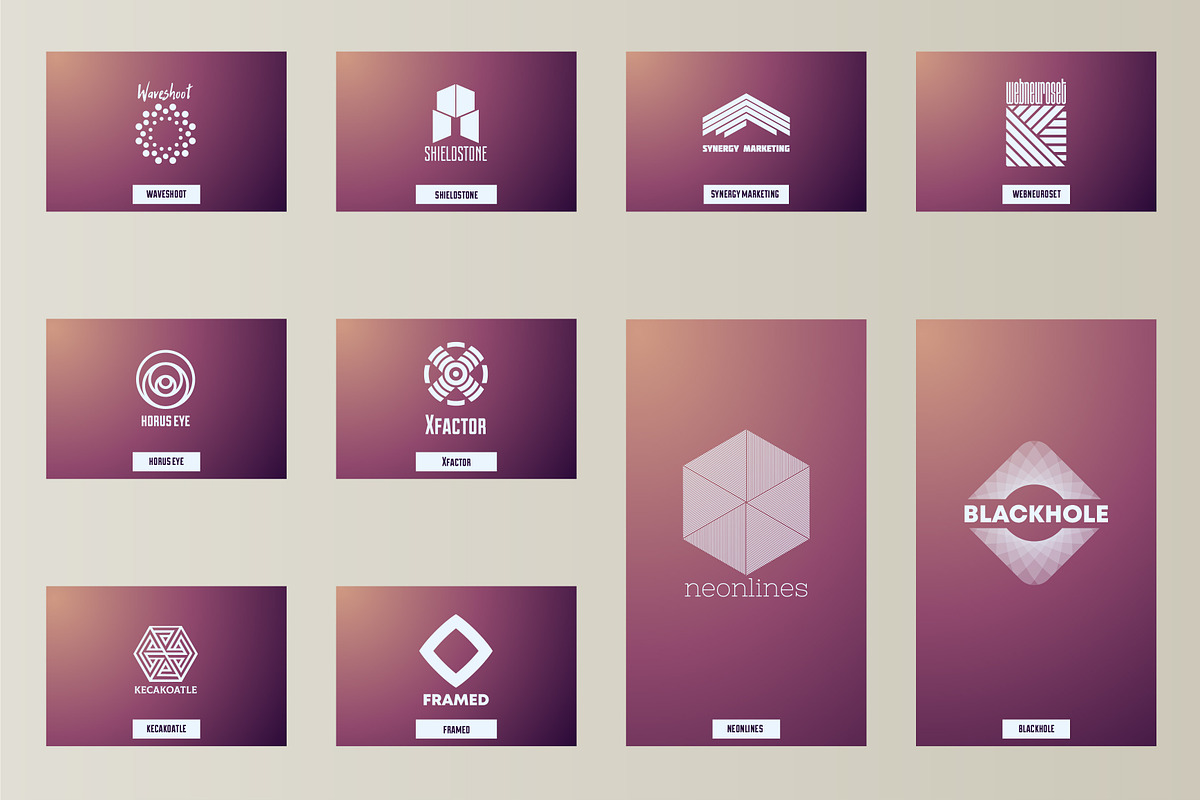 100 abstract logo, a Branding & Logo Template by airunreal (Photo 6 of 13)