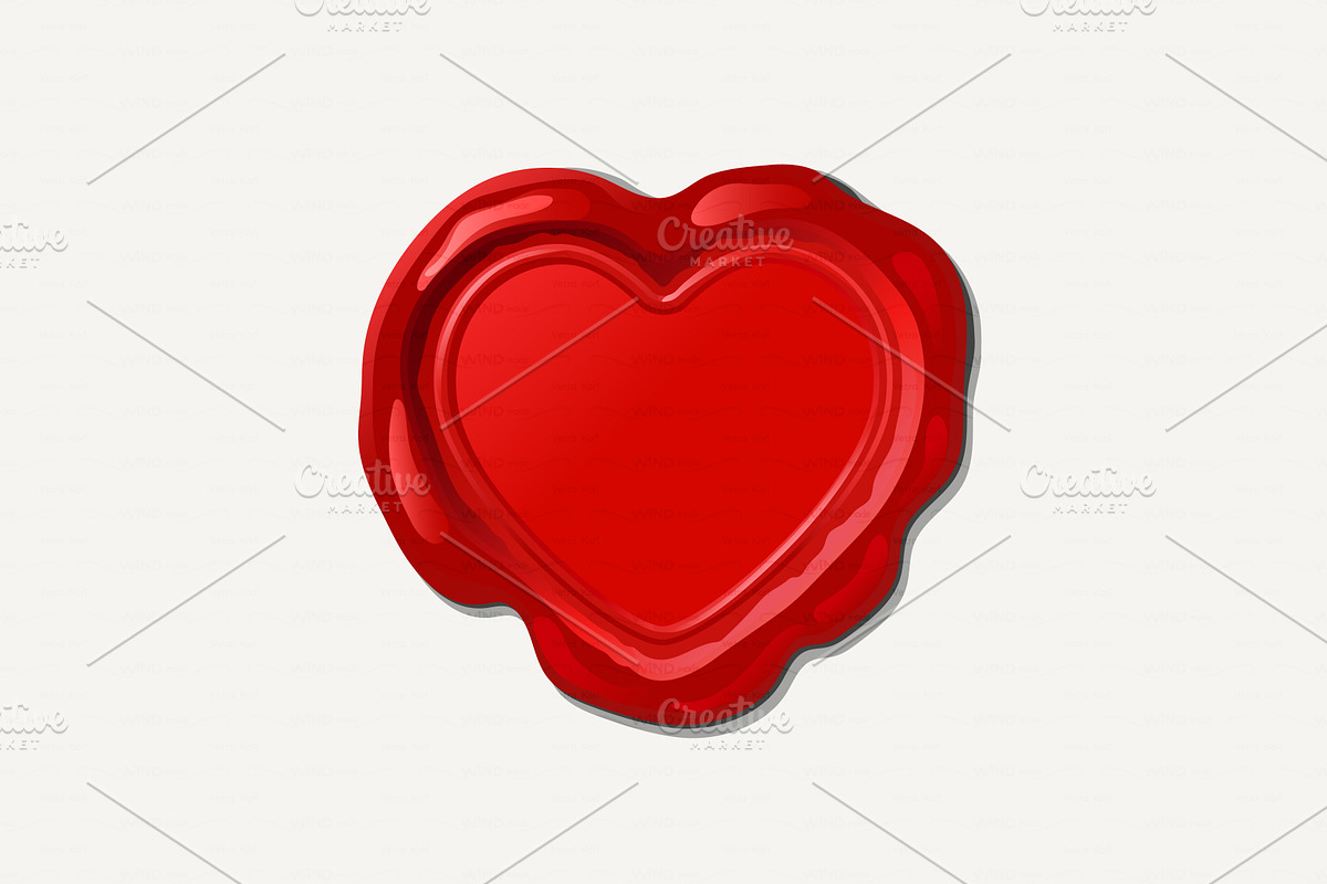vector wax seal wax stamp red, an Object Graphic by WINDmade
