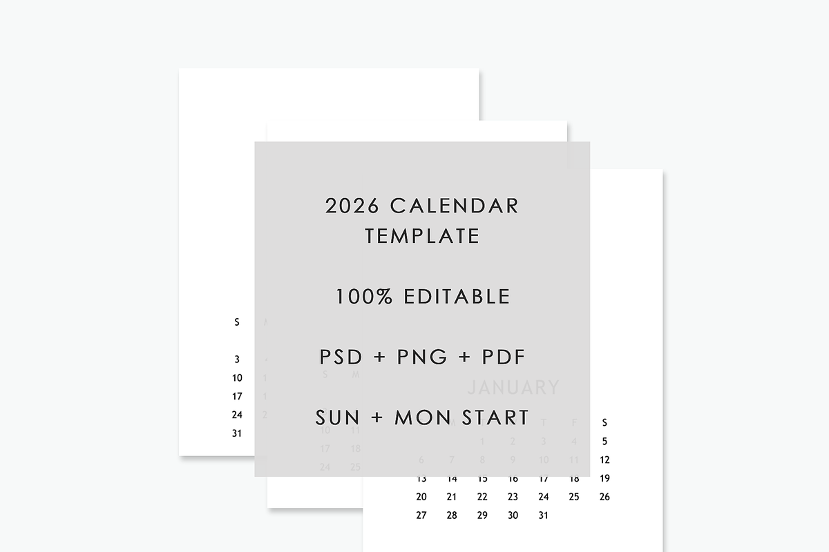 2027 Editable Calendar Template, a Poster Template by DesignStudioTeti (Photo 9 of 9)