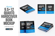 Quarto Hardcover Book Mockup, a Books & Magazine Mockup by SimplDesign (Thumbnail 1 of 13)