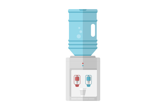 Water Cooler Flat Color Vector Icon