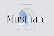 Musthard - Stylish Classic Serif, a Serif Font by Jimoji (Thumbnail 1 of 11)