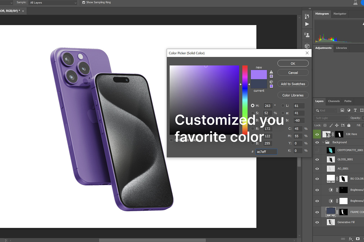 iPhone 15 Pro Mockups 16 PSD, an iPhone Mockup by River Visual (Photo 5 of 8)